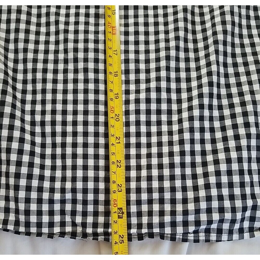Madewell Smocked Gingham Top Womens Check V-Neck Oversized Peasant Blouse Small - Picture 10 of 13